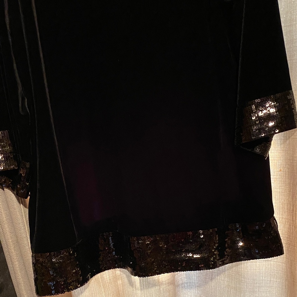 Joan Vass Black Plus Top - Picture 3 of 7